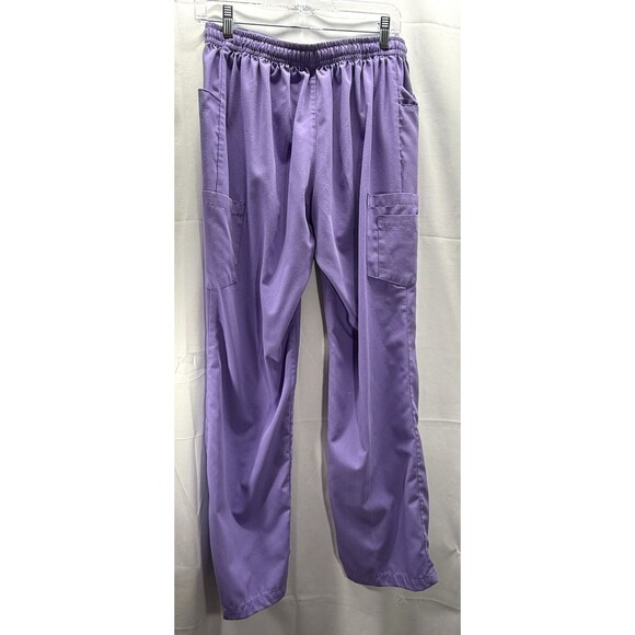 Reina Purple Drawstring Staright Leg Scrub Pants Size Medium - Picture 4 of 6